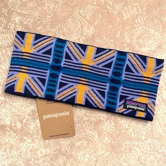 Brand New Patagonia Powder Town Headband Knit Fleece Lining Snow Beam Periwinkle main image 4